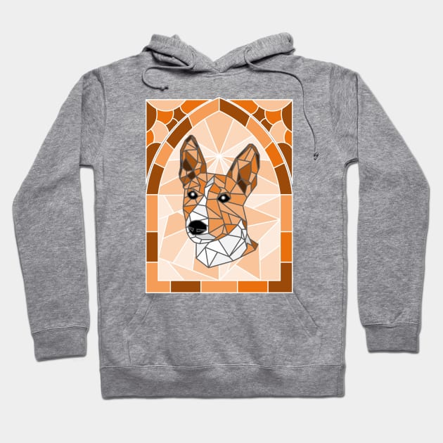 Stained Glass Basenji Hoodie by inotyler